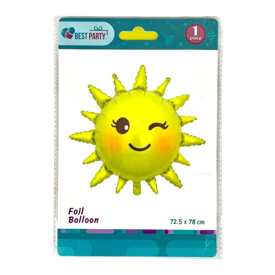 Шарик надувной фольгированный 72,5 х 78см Солнце (BP10850(SL-A600))