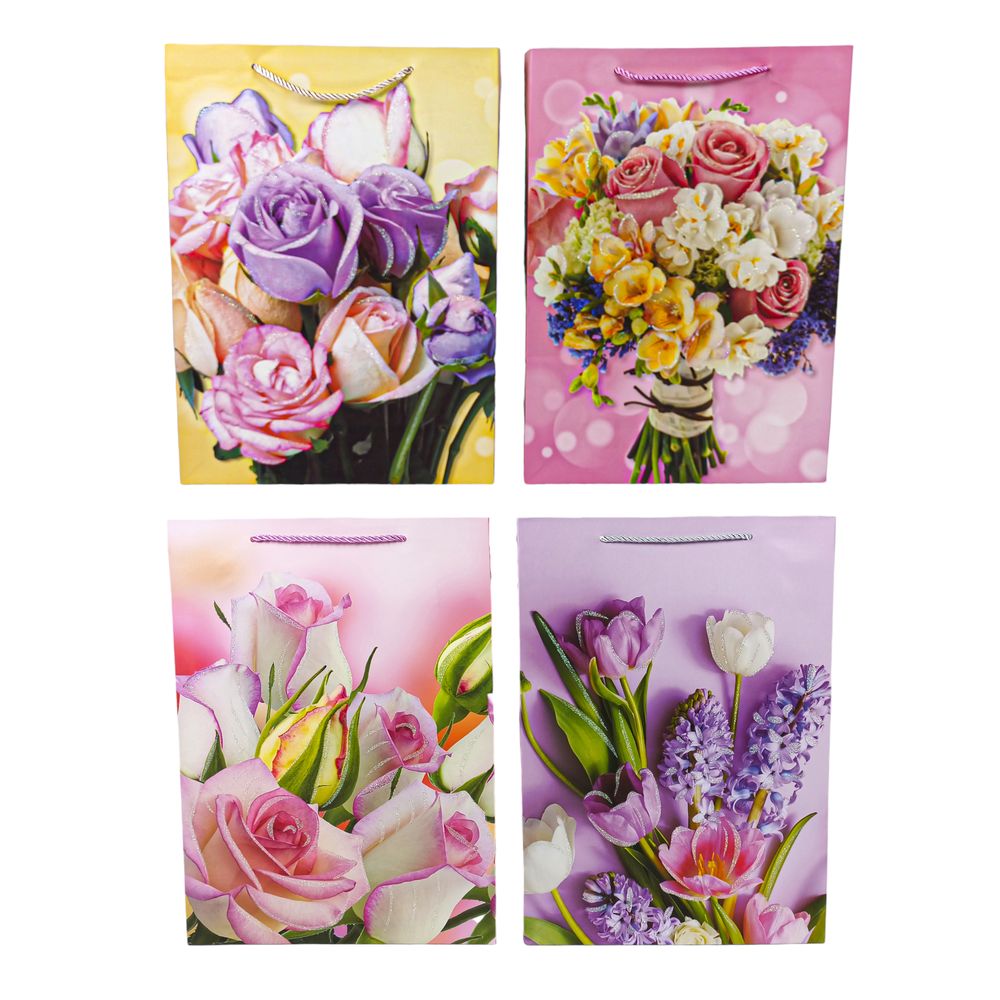 Пакет подарочный 210гр, 18 x 23 x 10см (12шт/уп) Разноцветный Unison (ZD-883-4S)