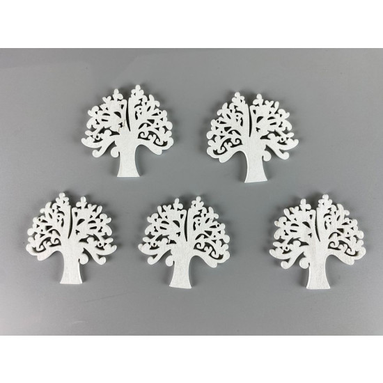 Дерев'яне "Дерево життя" 5 х 6см, біле, 5шт (TK-014)