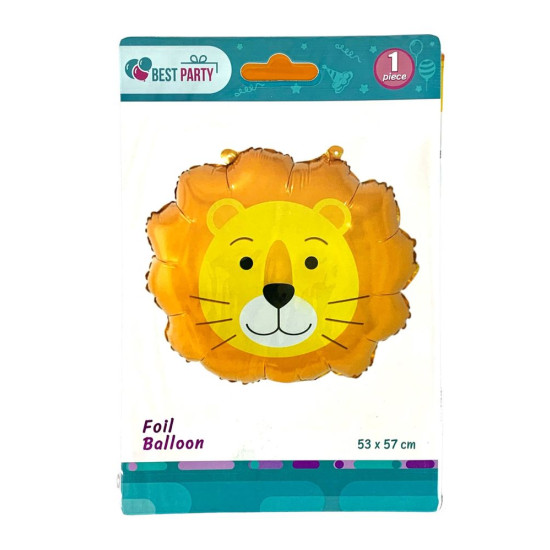 Шарик надувной фольгированный 53 х 57см Лев (BP10858(SL-A684))