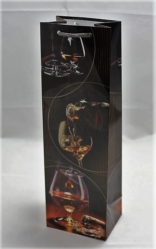 Пакет подарочный 150гр под бутытку  мужская и нейтральная серии, 12 х 40 х 9см Unison (PVM124009M)