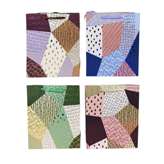 Пакет подарочный 210гр, 30 x 41,5 x 12см (12шт/уп) Разноцветный Unison (NO-939-4L)