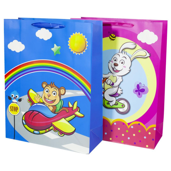 Пакет подарунковий 210гр, 31 x 40 x 12см (12шт/уп) Різнокольоровий Unison (DV-BK9423L)