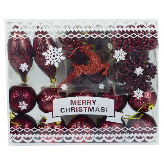 Набір куль "Present" 33шт, фігурки, намисто Червоний Unison (03LE)