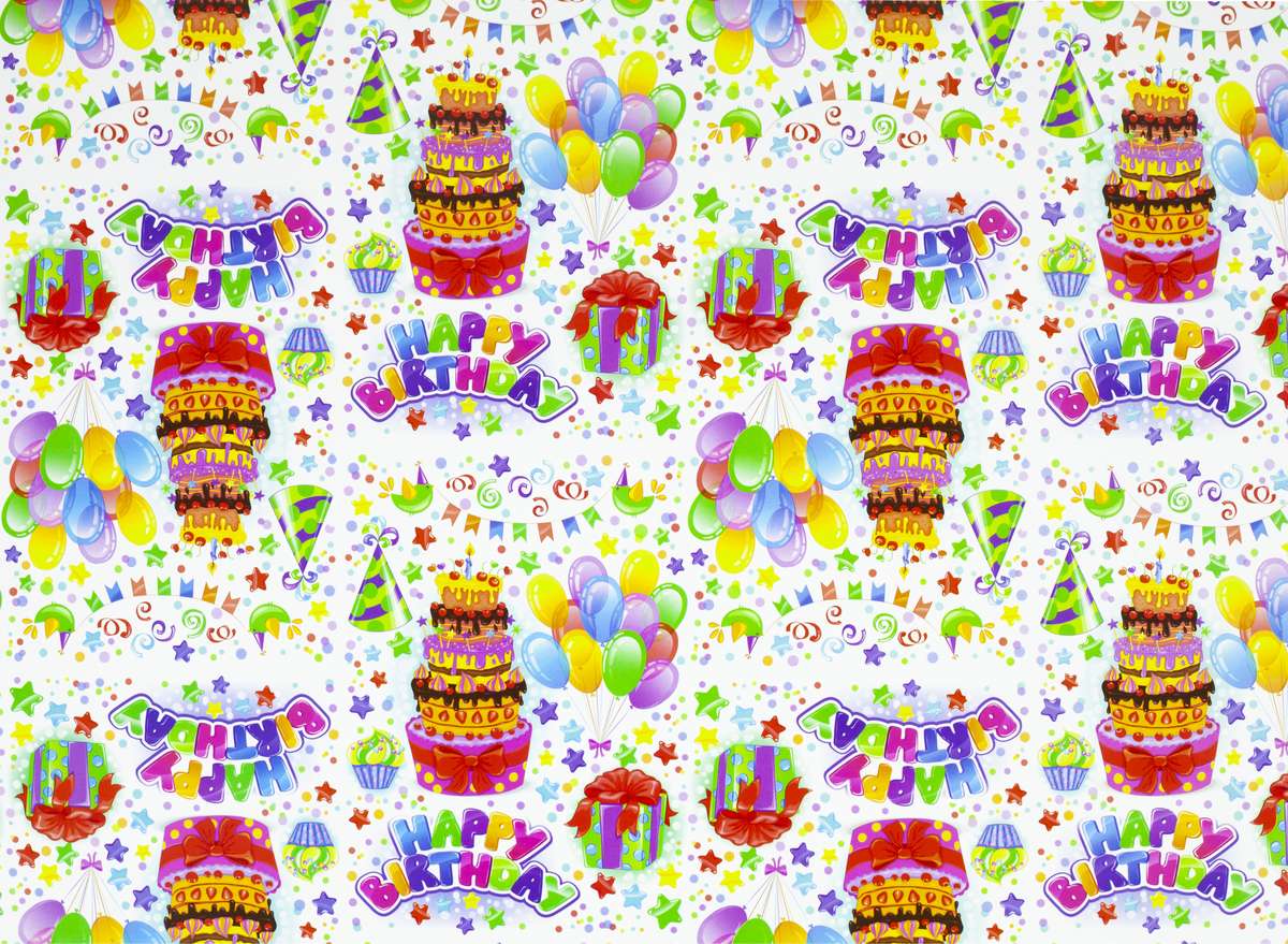 Бумага упаковочная мелованная 80г 10 листов  100 х 70см Разноцветный Unison (PVM10-107)