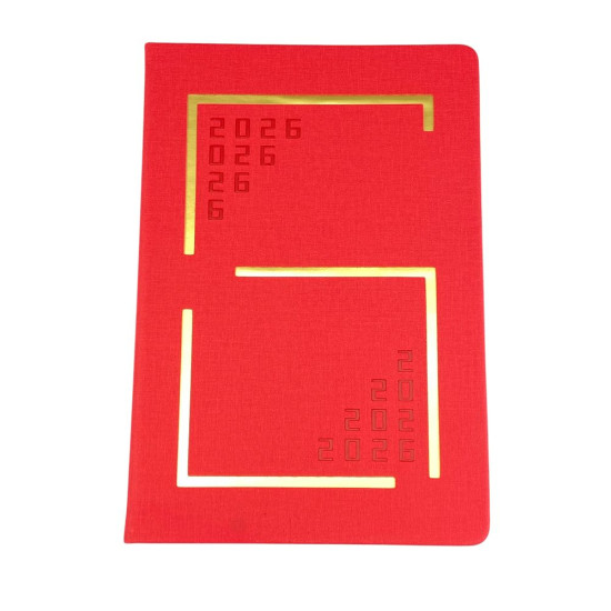 Щоденик датований лінія "Шістка" А5, 168 сторінок (110255DL red)