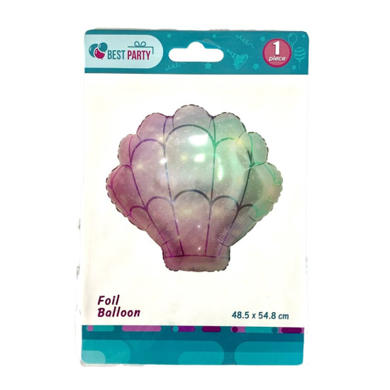 Шарик надувной фольгированный 48,5 х 54,8 Ракушка (BP10849(SL-A535))