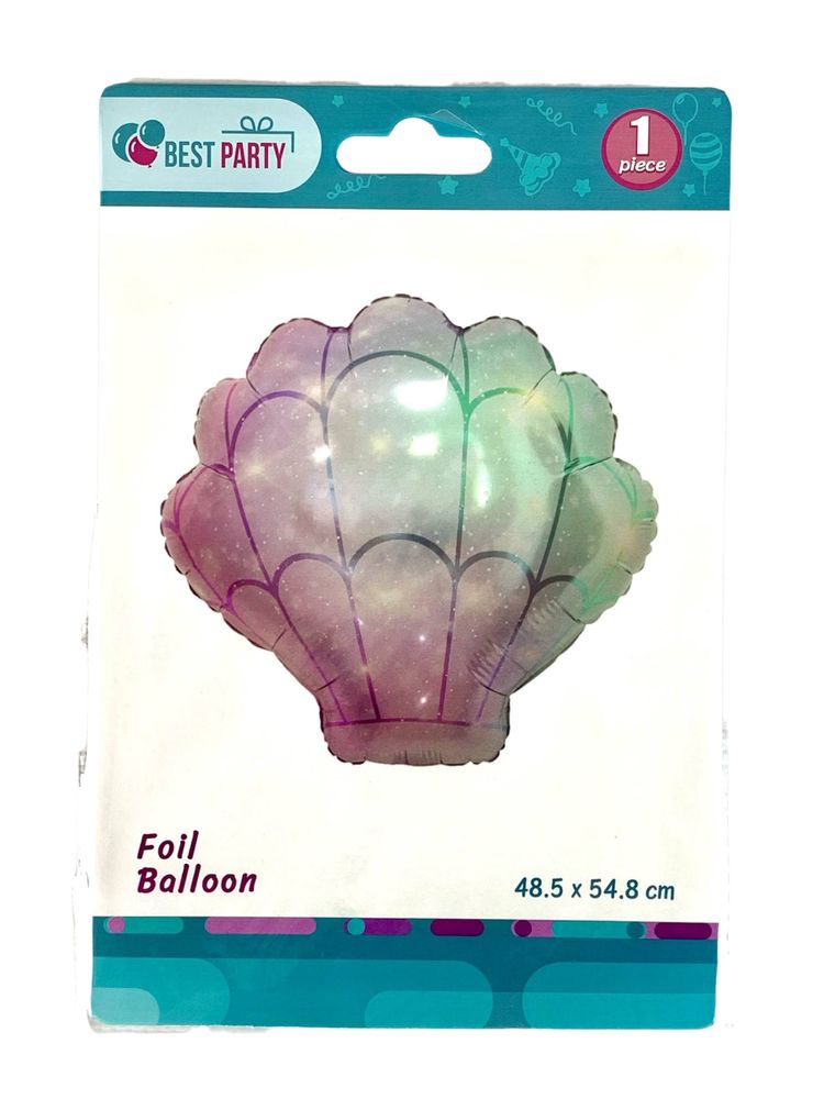 Шарик надувной фольгированный 48,5 х 54,8 Ракушка (BP10849(SL-A535))