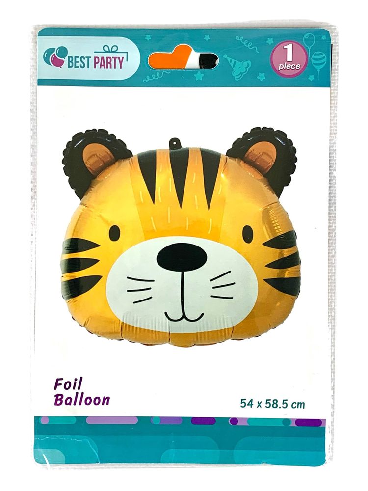 Шарик надувной фольгированный 54 х 58,5см Тигр (BP10859(SL-A686))