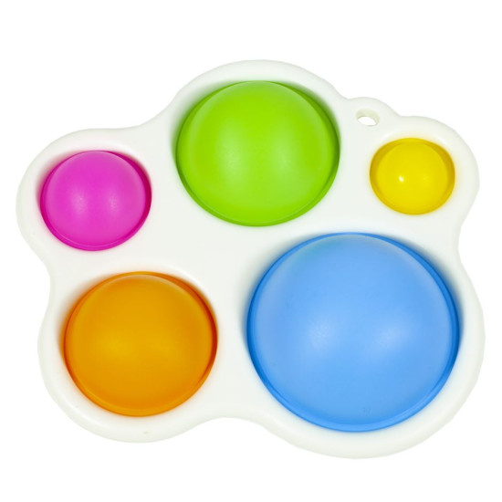 Игрушка-антистресс пупырка "POP IT" брелок- облако Белый Unison (PI-T C)