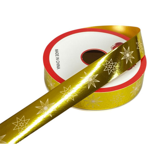 Стрічка декоративна для пакування 1,8см х 10м, Новорічна Різнокольоровий (9197)
