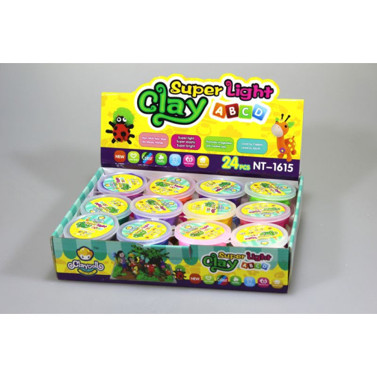 Моделин 24цвета по 10г Разноцветный Unison (NT-1615)