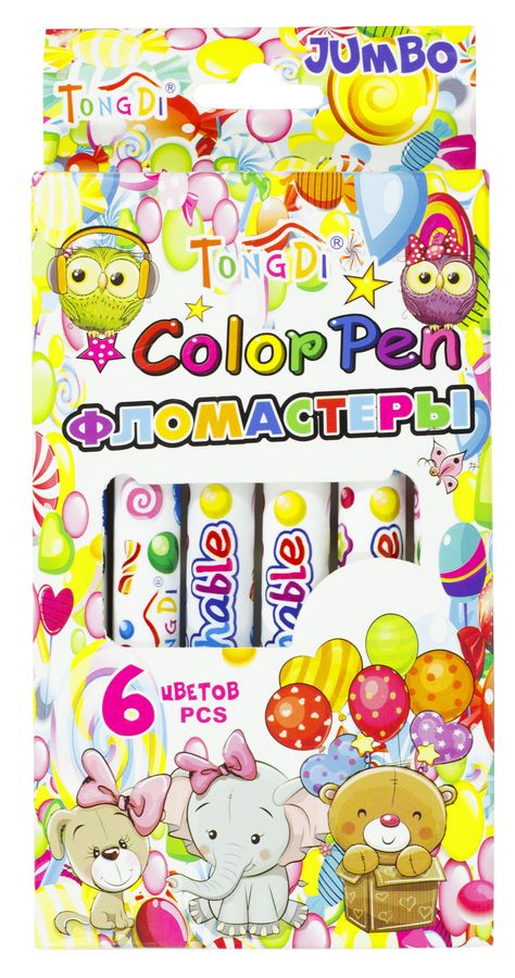 Фломастер TD-6867-06, 6 кольорів в картон. упаковці (TD-6867-06)