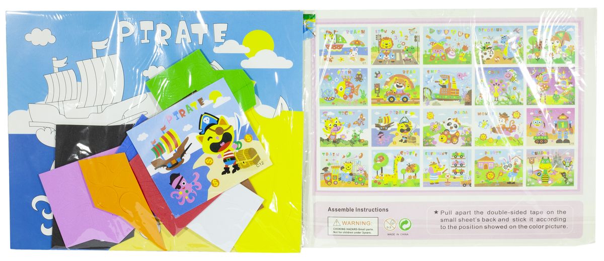 Набо для творчеста "Аппликация из фоамирана  3D" 21 х 26см Разноцветный Unison (1088-A)