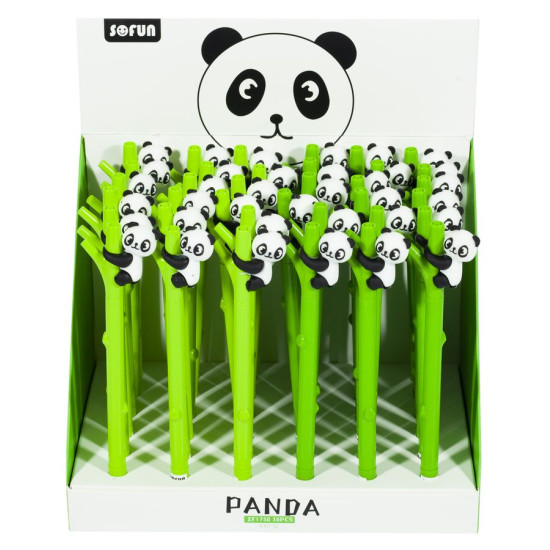 Ручка дитяча, 0,7мм, синя,  панда Unison (ZF1750)