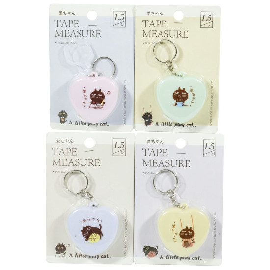 Брелок -рулетка (сантиметр) 1,5м "Котик" (24 * 20) (25601)