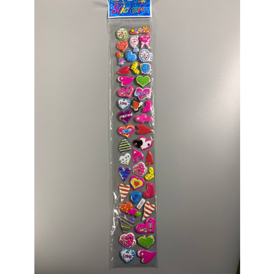 Наклейки 37 х 6см, 25шт/уп Різнокольоровий Unison (HC-37)