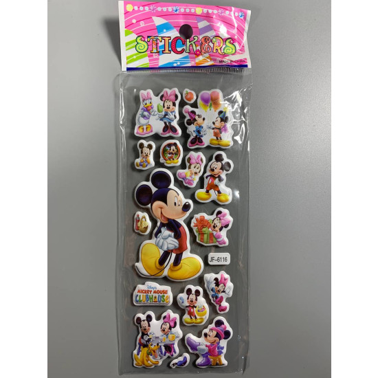 Наклейки 21 х 7см, 20шт/уп Різнокольоровий Unison (JF-6116)