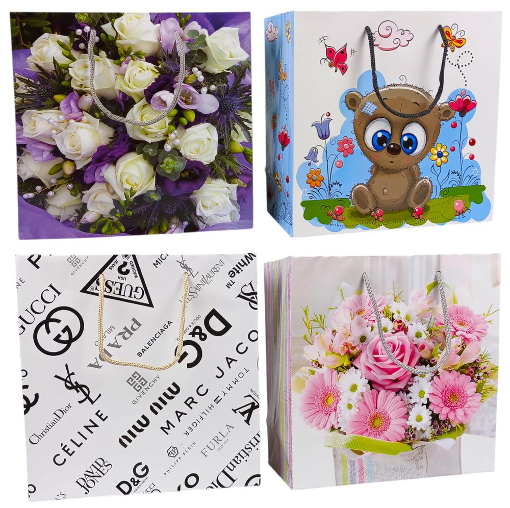 Подарунковий пакет 24х24х10 Різнокольоровий Unison (PVM242410MIX)