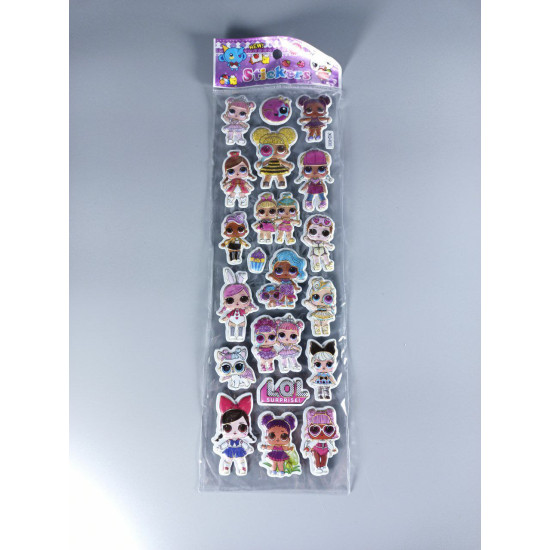 Наклейки 34 х 10см, 20шт/уп Різнокольоровий Unison (XQ-030)