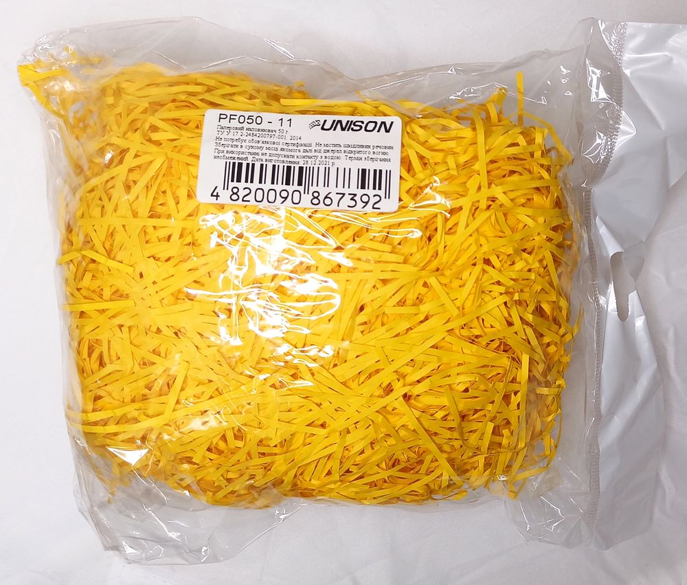 Паперовий наповнювач  50г Помаранчевий Unison (PF050-11)