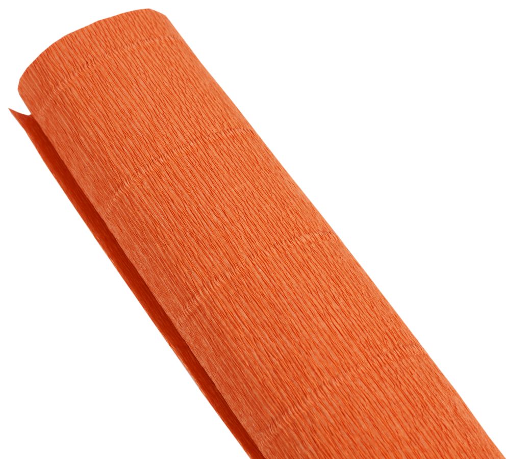 Папір гофрований 50 х 250см 180г Моркв'яний Помаранчевий Cartotecnica Rossi (17E/6)