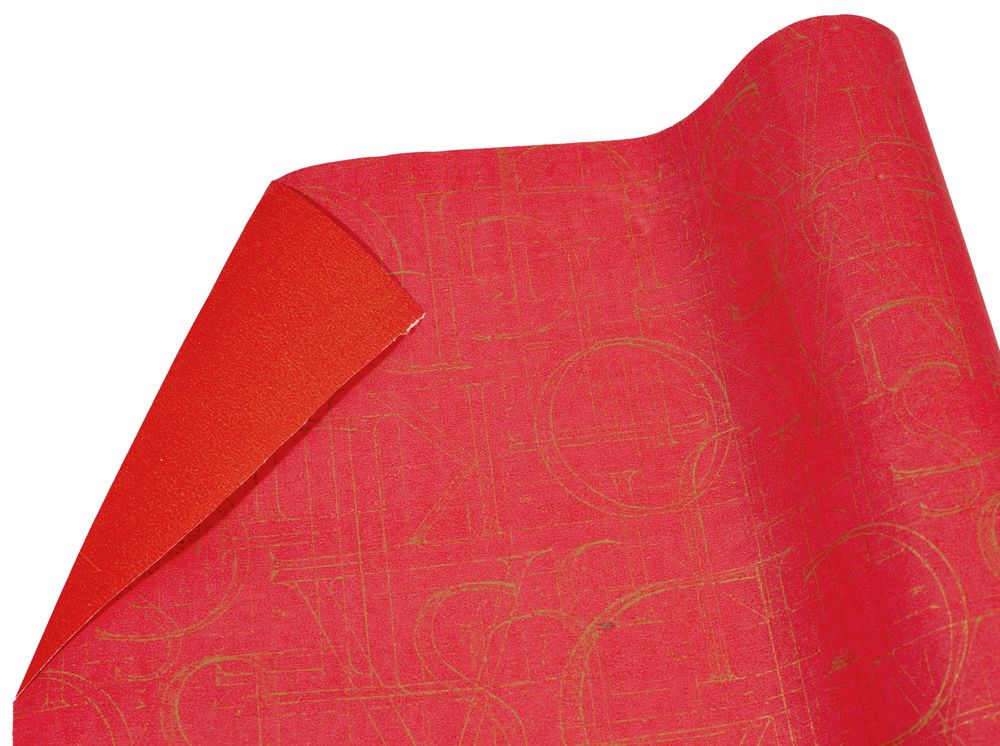 Папір пакувальний крафт-двосторонній 0,7 х 7 м Червоний Unison (Пт 500)