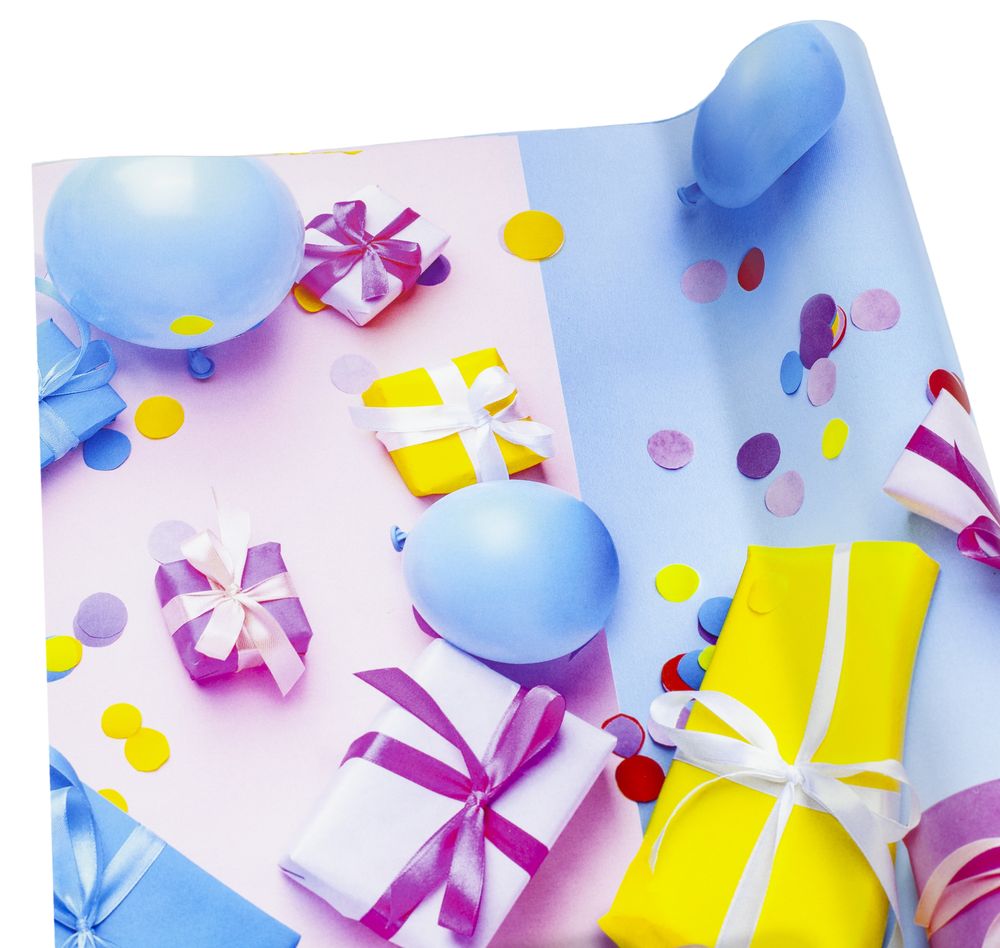 Папір пакувальний крейдований 80г 10 аркушів  100 х 70см Різнокольоровий Unison (PVM10-192)