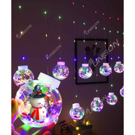 Кульки-роса СНІГОВИК 10шт, 3м*0,8м/ перехідник,  мульті (1849-34)