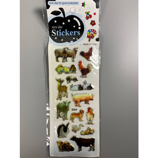 Наліпки 25 х 8см, 20шт/уп Різнокольоровий Unison (XT-007)