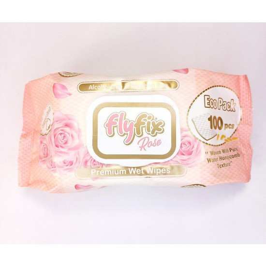 Серветки вологі Fly Fix із клапаном 100 шт (3 вида) Unison (WW-3)