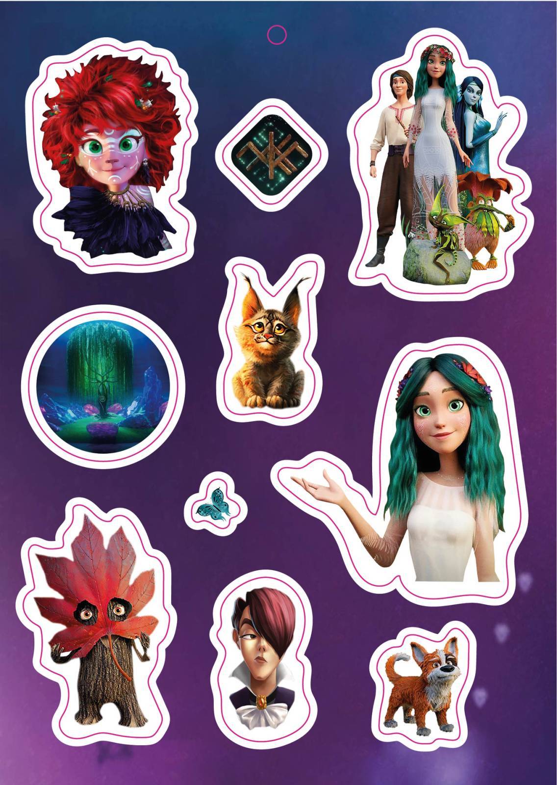 Наліпки А5 «Пригоди Берегині лісу», 10шт/уп Різнокольоровий Unison (GF-4)