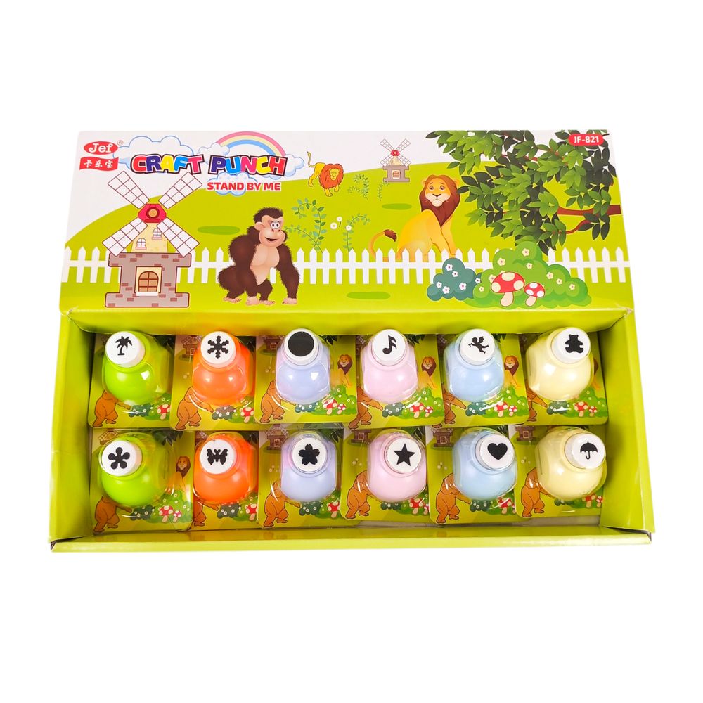 Дірокол фігурний  діаметр 1см Різнокольоровий Без бренду (821-24-P)