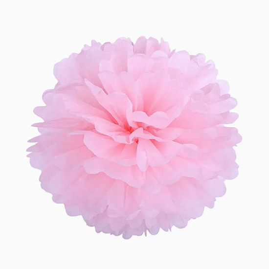 Помпоны декоративные бумажные 35см Розовые (0815-24   Pink)