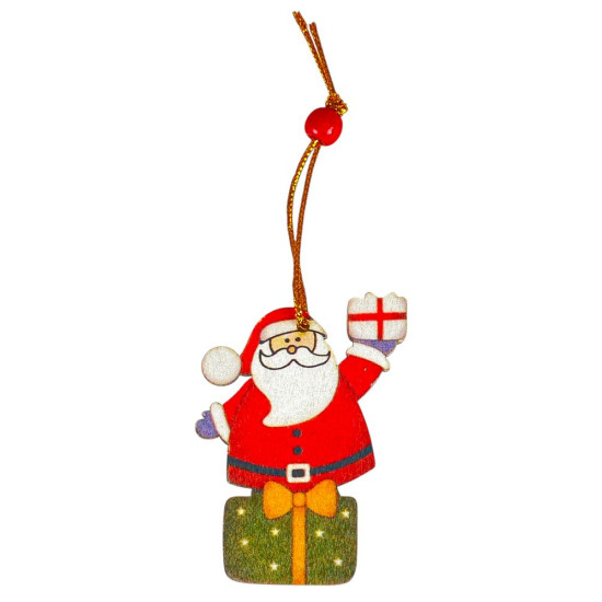 Деревянная подвеска Санта 8х6 см (L00405.1)