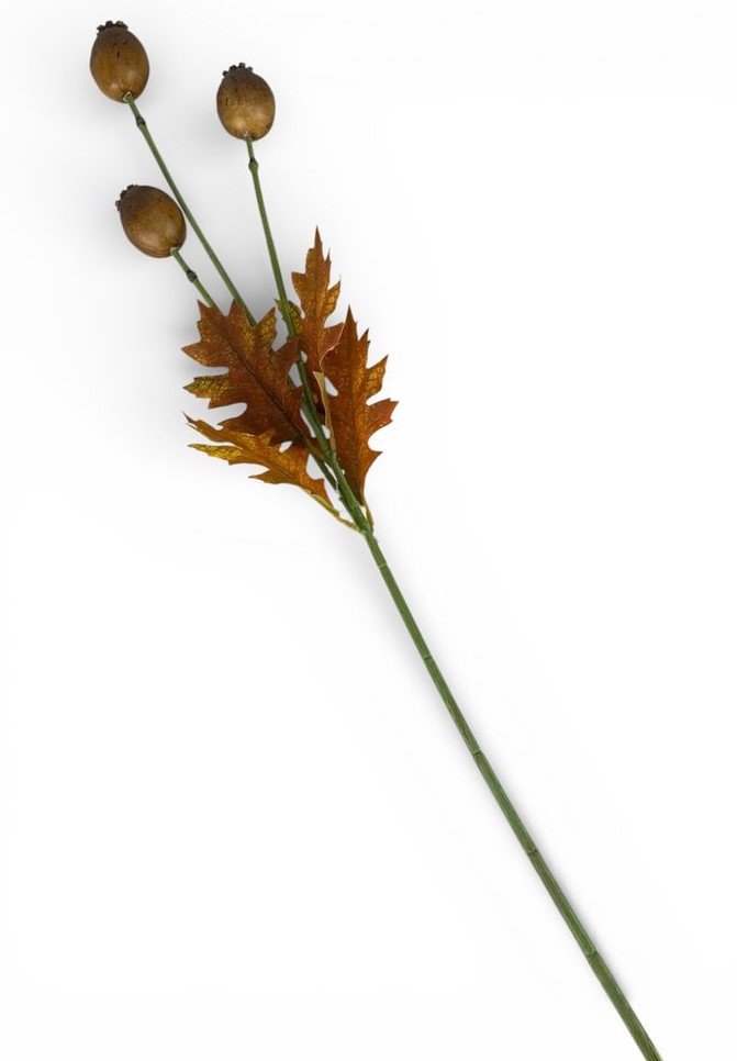 Гілка мака 73см, золотиста (с30513-1)