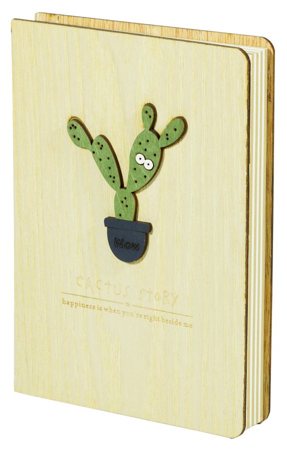 Блокнот дерев'яний подарунковий LZB32-9133, 32К, 134x193x22mm, 4дизайни, 256 аркушів, з дерев'яною ручкою (LZB32-9133)