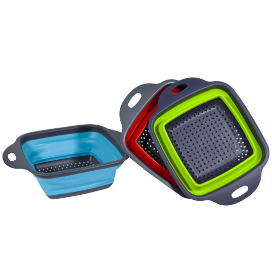 Сито розкладне гума і пластик ,квадратне 20см, кольори мікс Різнокольоровий Unison (HX-6304)