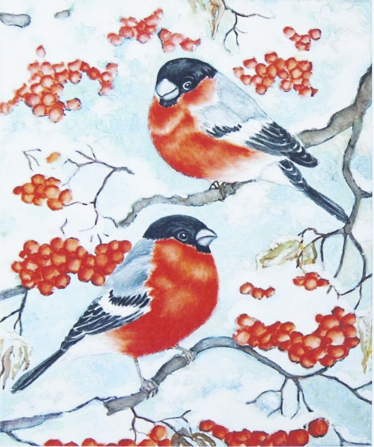 Картина за номерами "Снігурі" 40 * 50см, крас.-акрил, кисть-3шт. (3141)