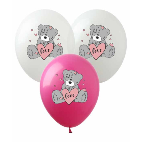 Шарики Pelican 12' (30 см)"Мішка Тедді з серцем"  828692 (828692)