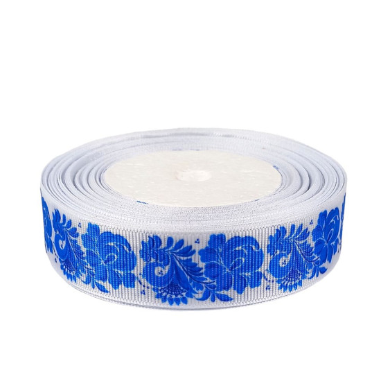 Стрічка репсова 25мм х 21м Різнокольоровий Unison (LR2521-5 blue)