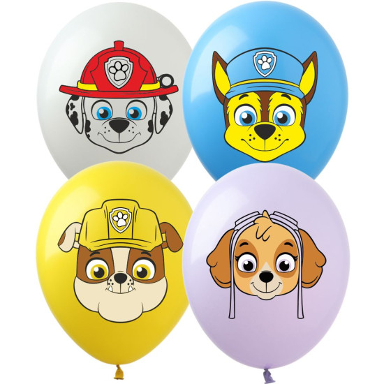 Шарики 12" (30см) "Щенячий патруль" 1-стр. 10шт Разноцветный Pelican (828526)