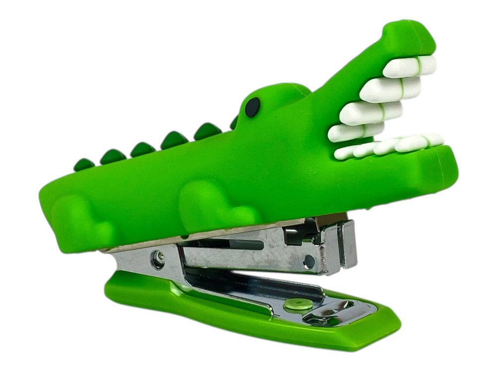 Степлер пластиковий 10#, дитячий "Крокодил" (JL-302)