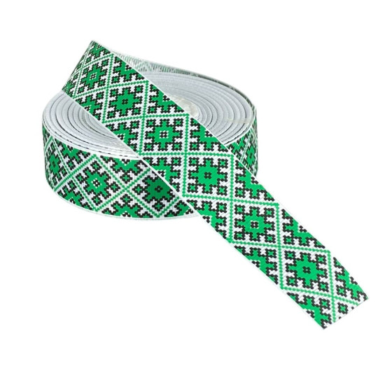 Стрічка репсова 25мм х 22м Зелений Unison (191L09002-5/ D02225)