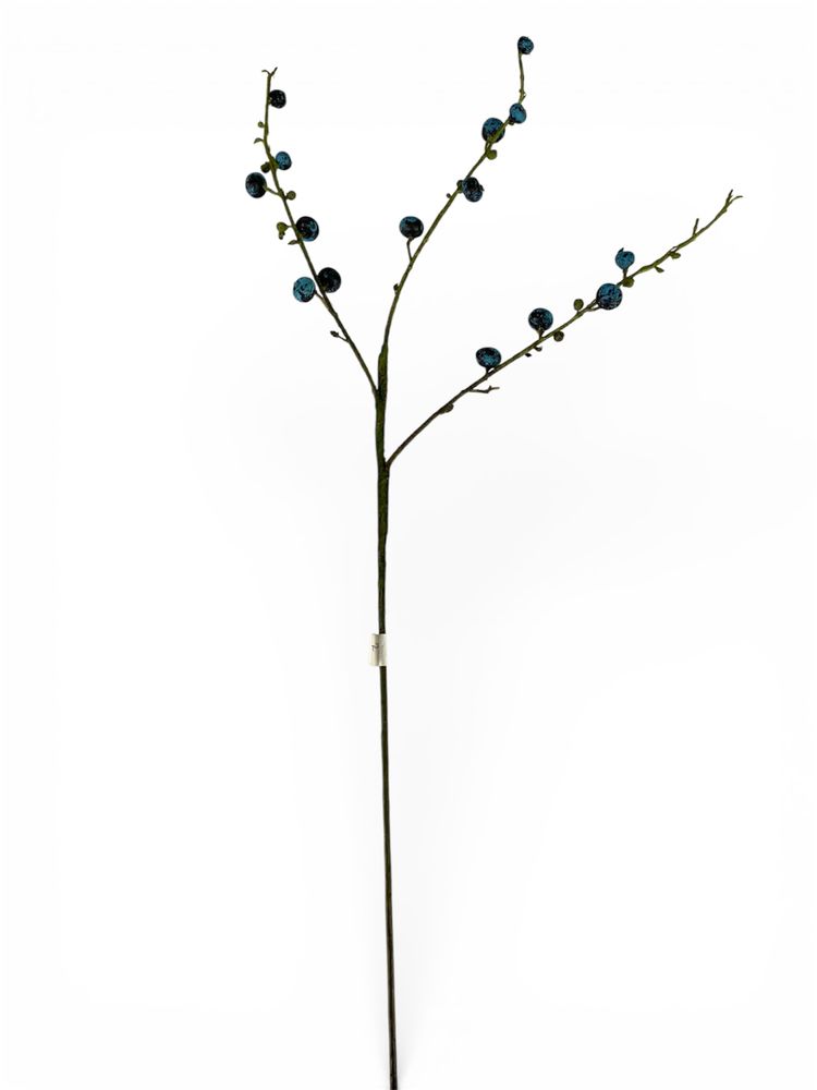 Гілка з ягодами лохини, 72 см, темно-синя (ТВ-72)