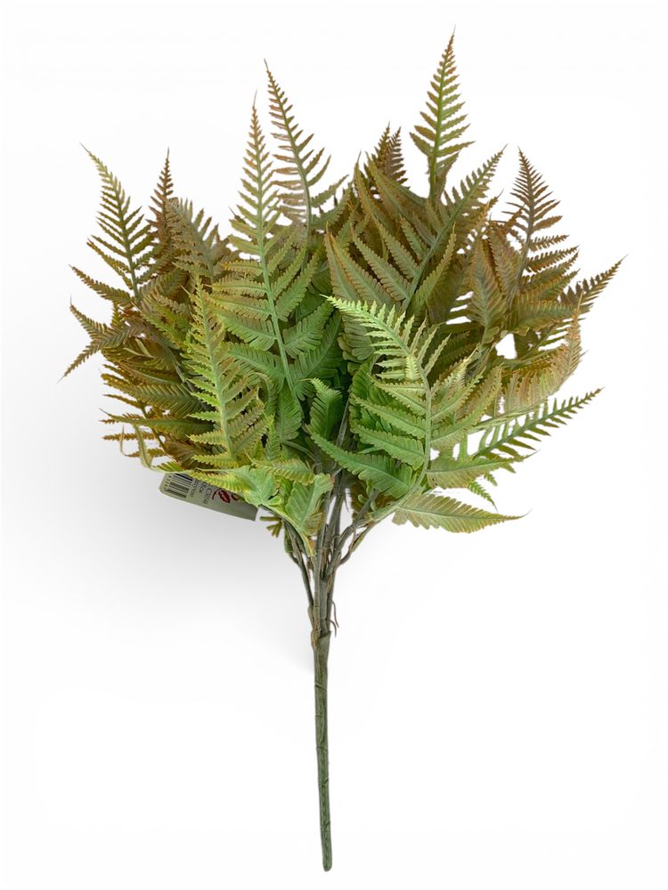 Гілка папороті, 38 см, коричнево-зелена (с30548)