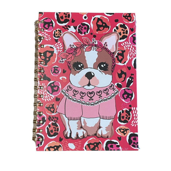 Зошит А5 на спіралі,  80 аркушів 80г/м2 клітинка,  "Собачка" (1813-11)