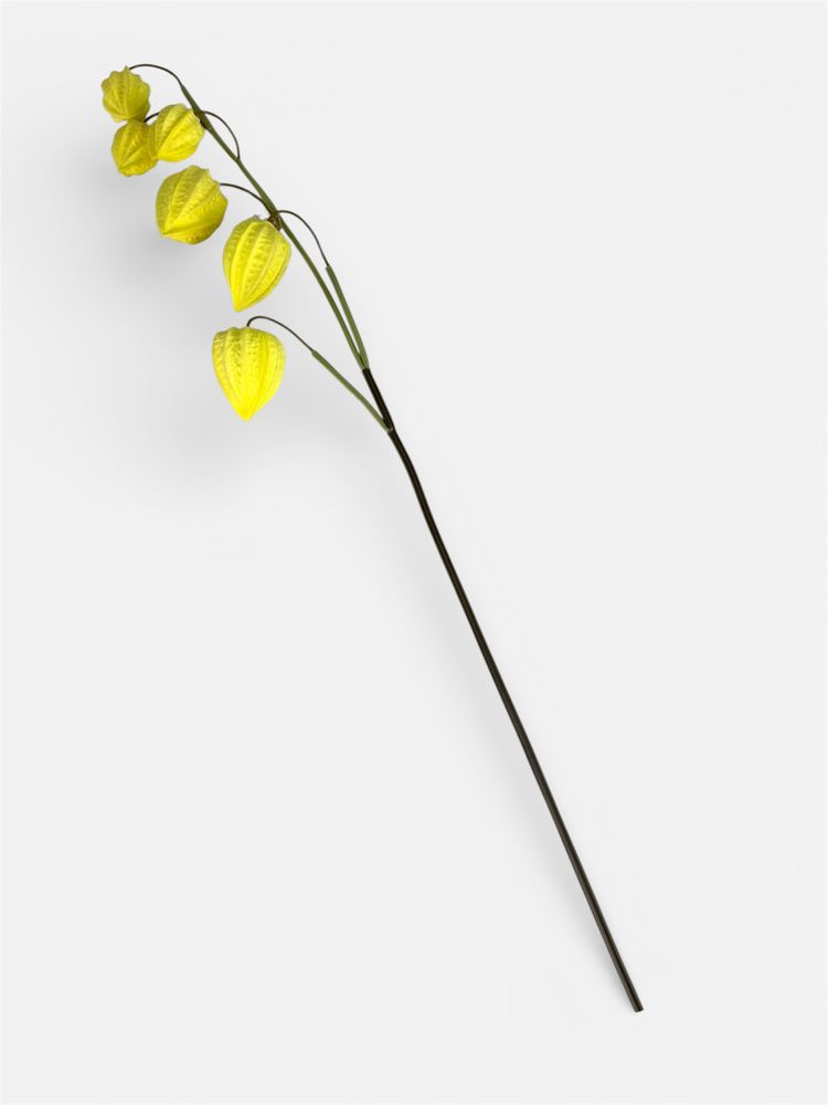 Ветка физалиса, 71 см, желтая (с30556-1)
