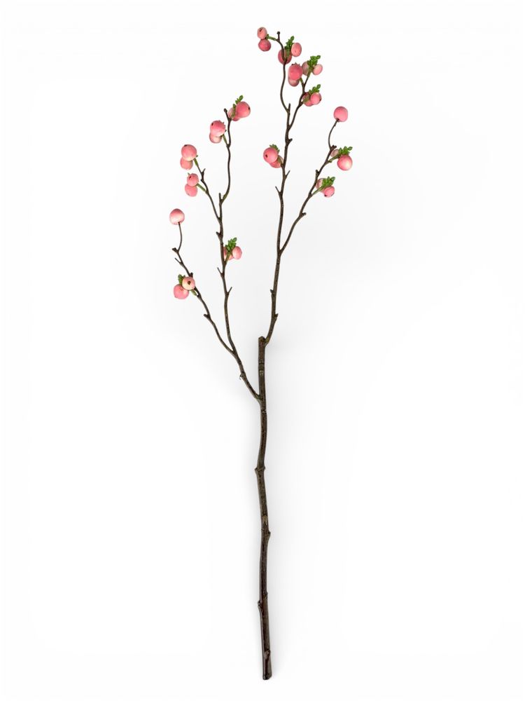 Гілка з ягодами журавлини, 72 см, рожева (ТВ-72-3)