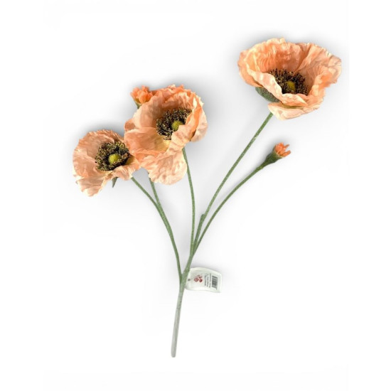 Гілка з маками, 65 см, пудра (с30511-2)
